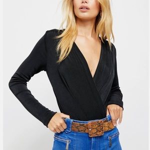 NWOT Free People Bodysuit (Black)